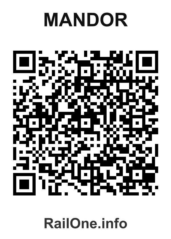 RailOne QR Code for Mandor station