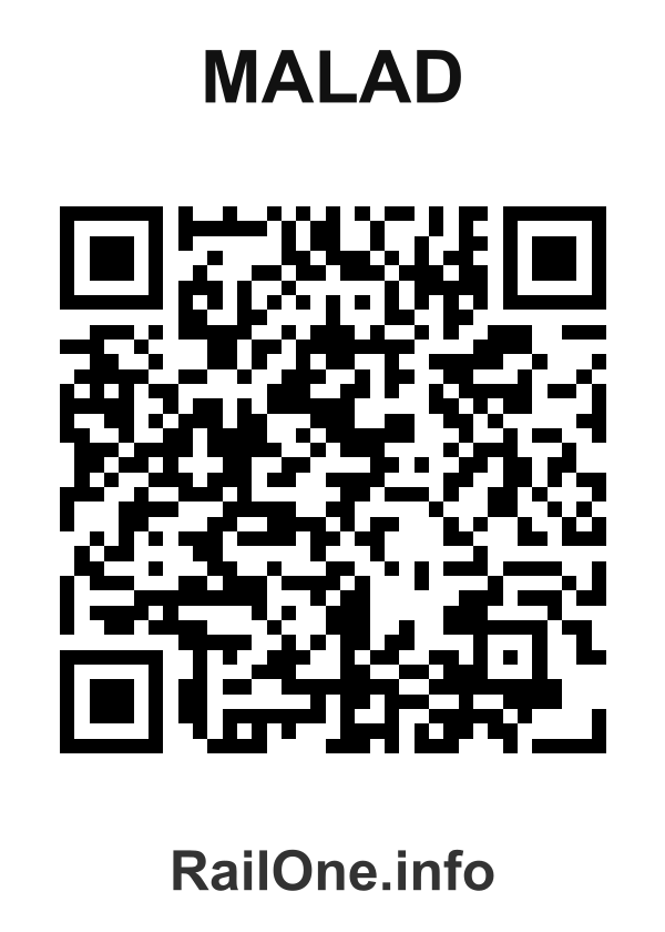 RailOne QR Code for Malad station
