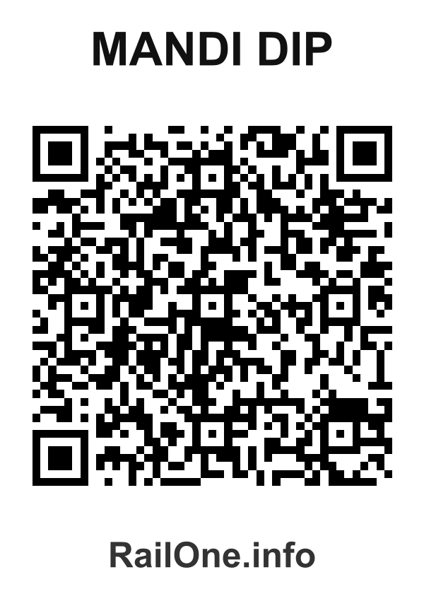 RailOne QR Code for Mandi Dip station