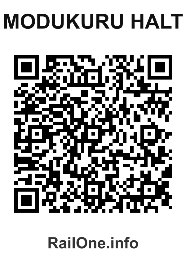 RailOne QR Code for Modukuru Halt station