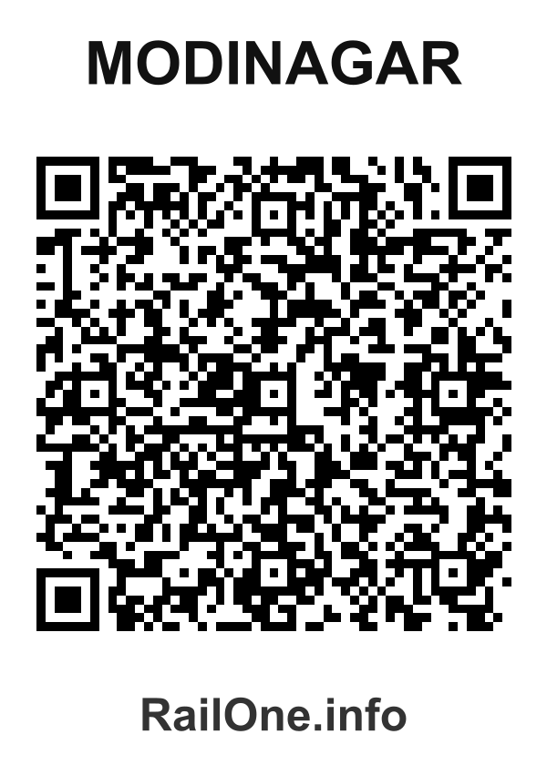 RailOne QR Code for Modinagar station