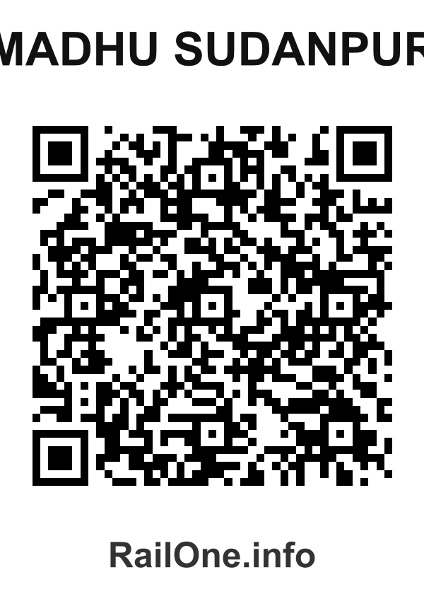 RailOne QR Code for Madhu Sudanpur station