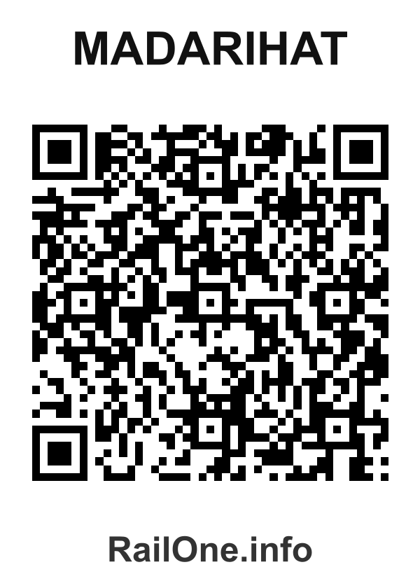 RailOne QR Code for Madarihat station