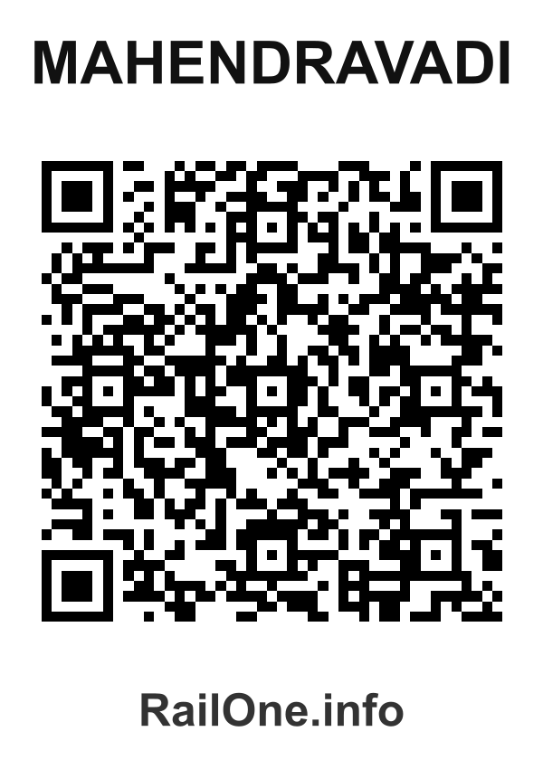 RailOne QR Code for Mahendravadi station