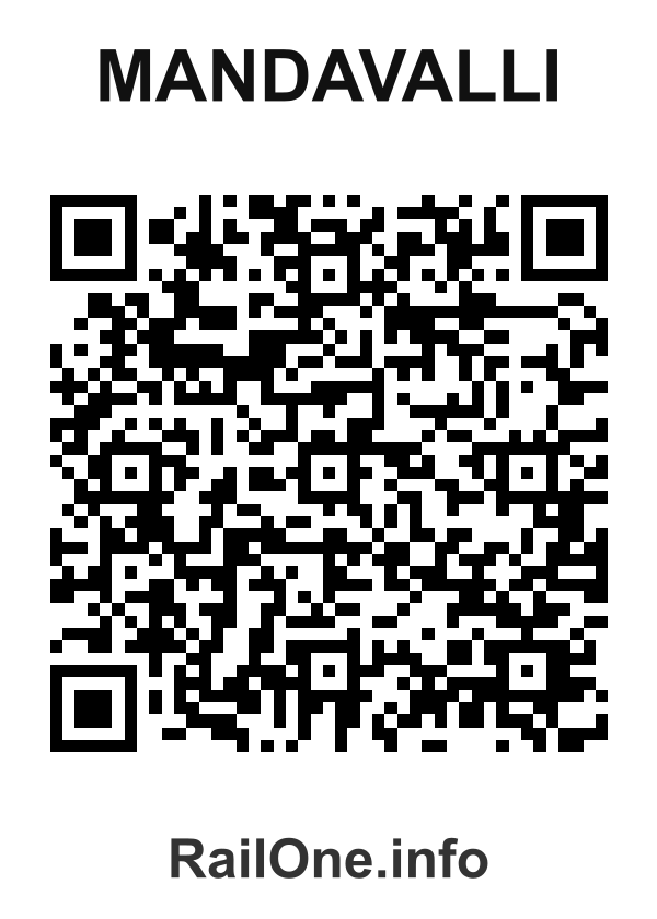 RailOne QR Code for Mandavalli station
