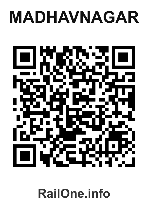 RailOne QR Code for Madhavnagar station
