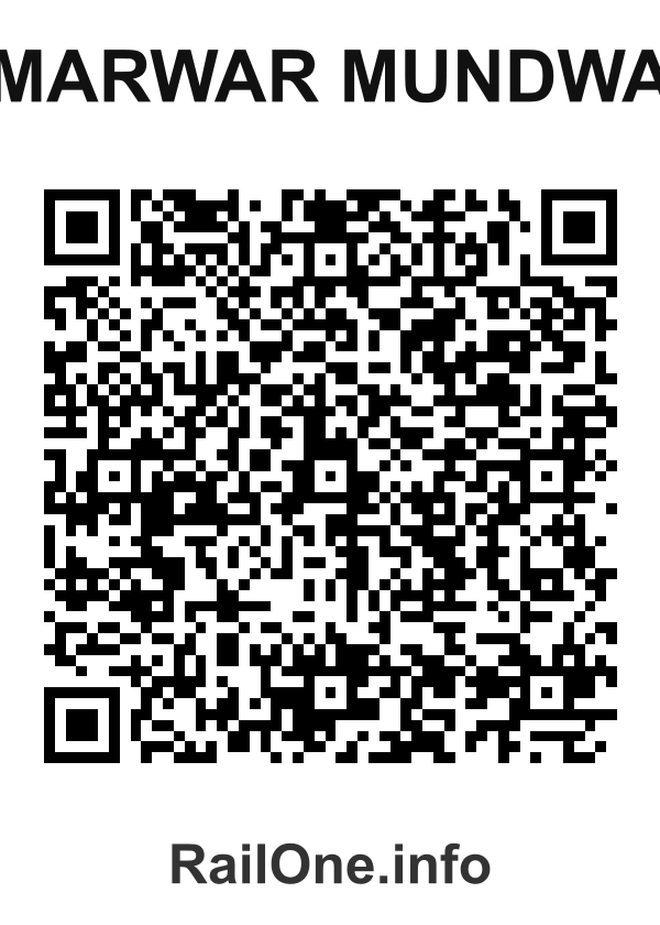 RailOne QR Code for Marwar Mundwa station