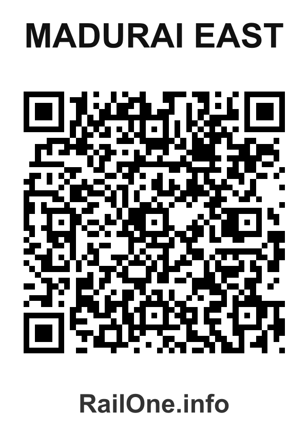 RailOne QR Code for Madurai East station