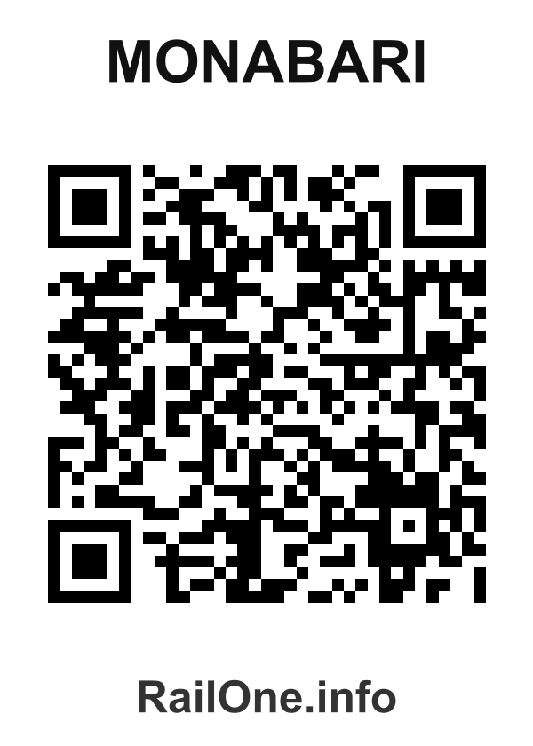 RailOne QR Code for Monabari station