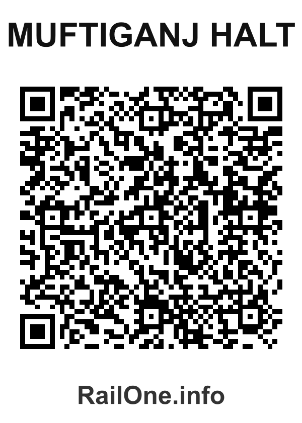 RailOne QR Code for Muftiganj Halt station
