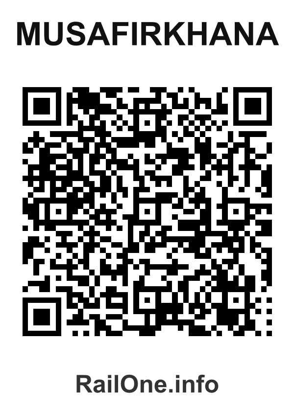 RailOne QR Code for Musafirkhana station