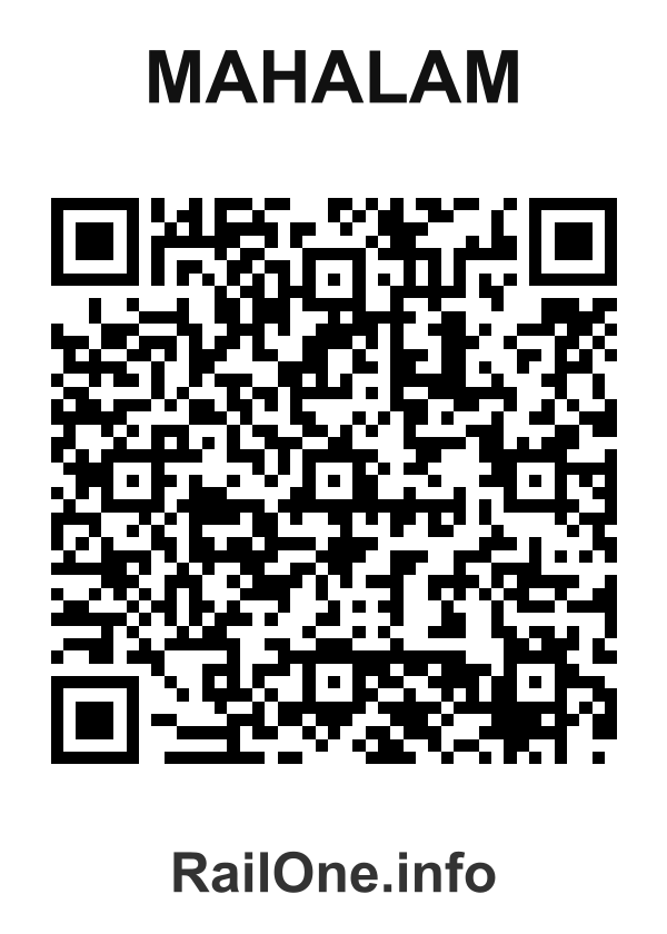 RailOne QR Code for Mahalam station