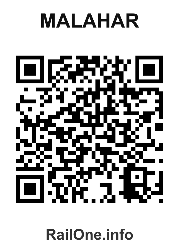 RailOne QR Code for Malahar station