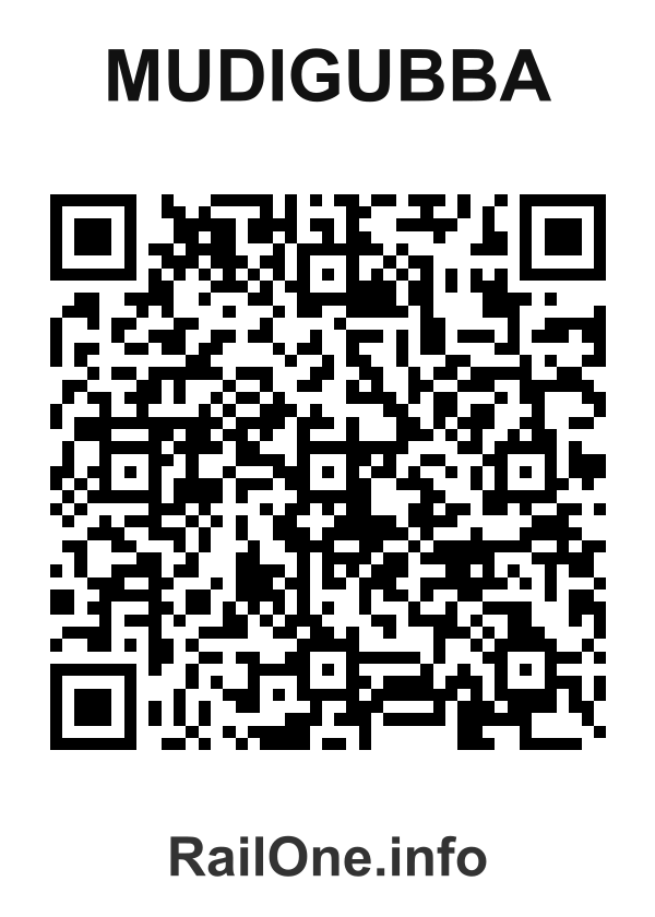 RailOne QR Code for Mudigubba station