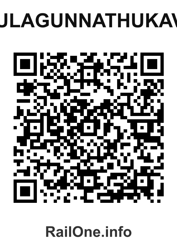 RailOne QR Code for Mulagunnathukavu station