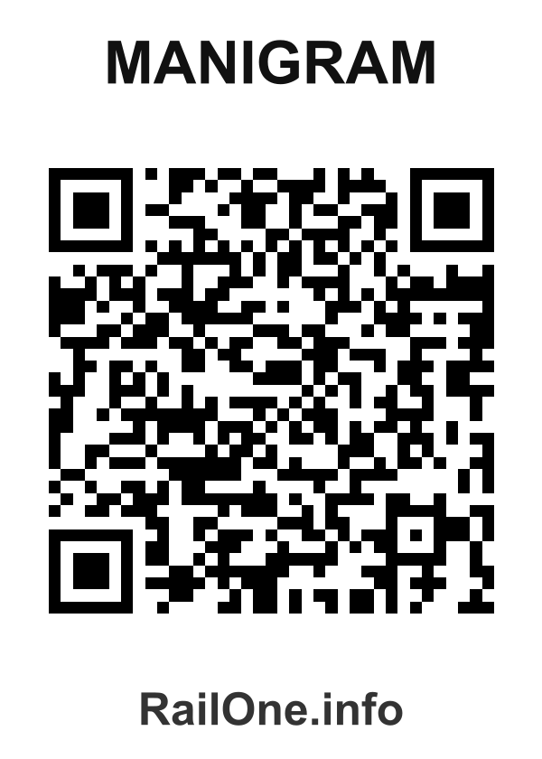 RailOne QR Code for Manigram station