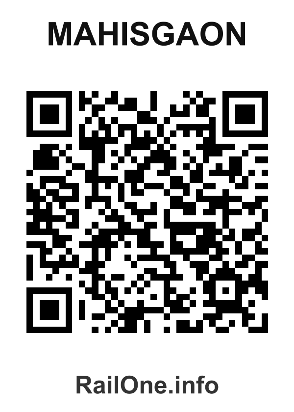 RailOne QR Code for Mahisgaon station