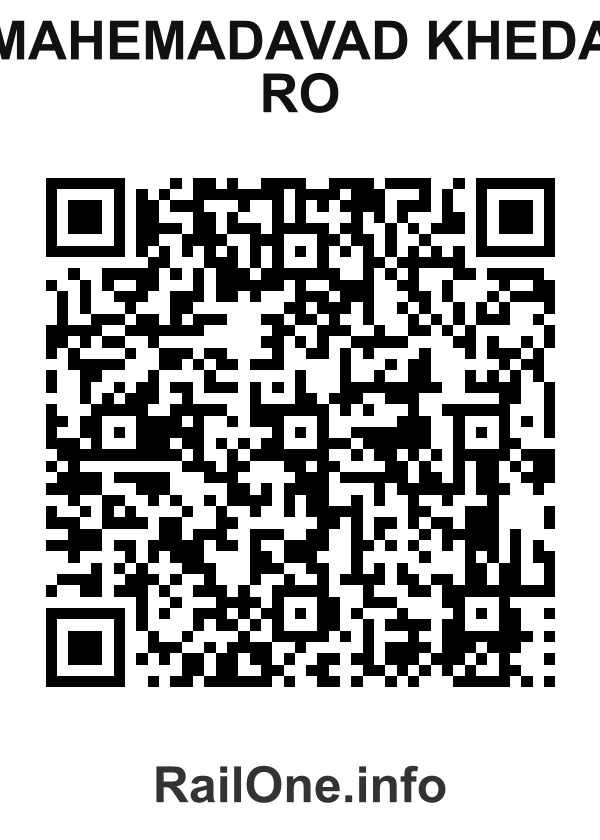 RailOne QR Code for Mahemadavad Kheda Ro station