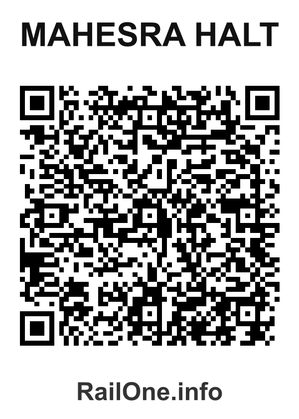 RailOne QR Code for Mahesra Halt station