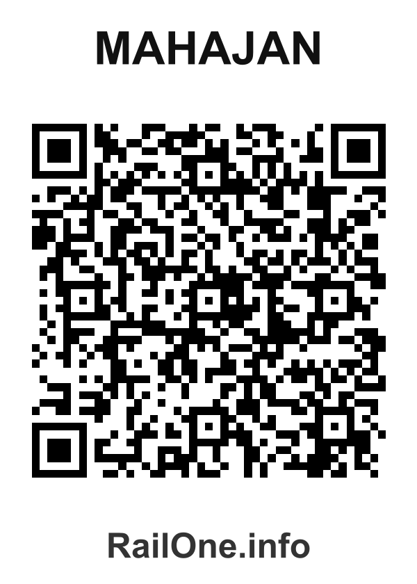 RailOne QR Code for Mahajan station