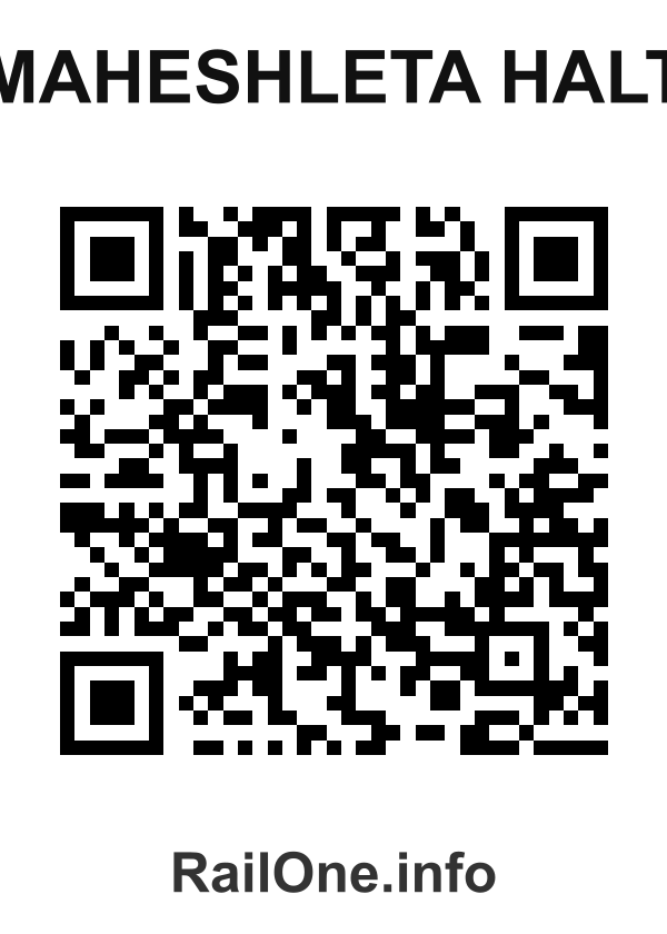 RailOne QR Code for Maheshleta Halt station