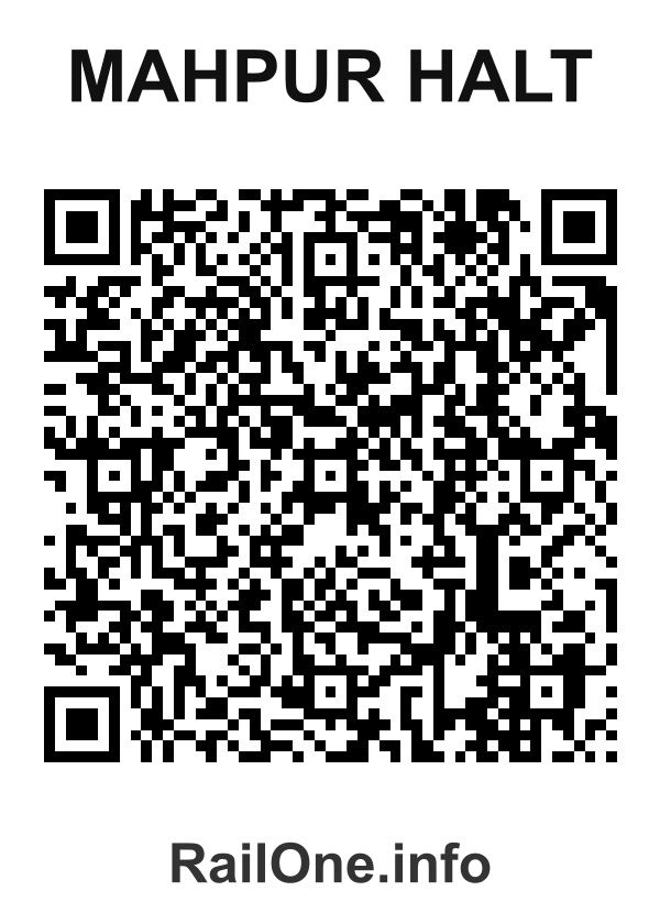 RailOne QR Code for Mahpur Halt station