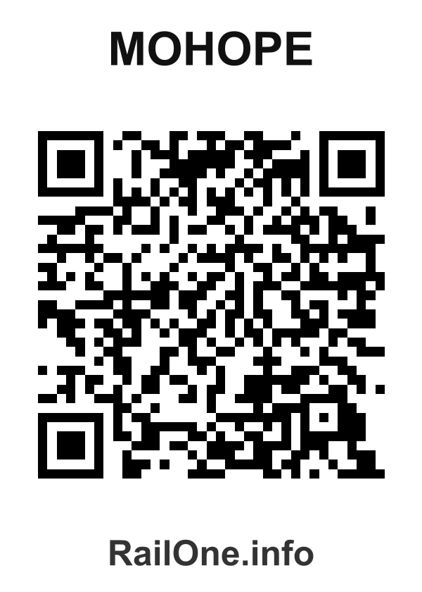 RailOne QR Code for Mohope station