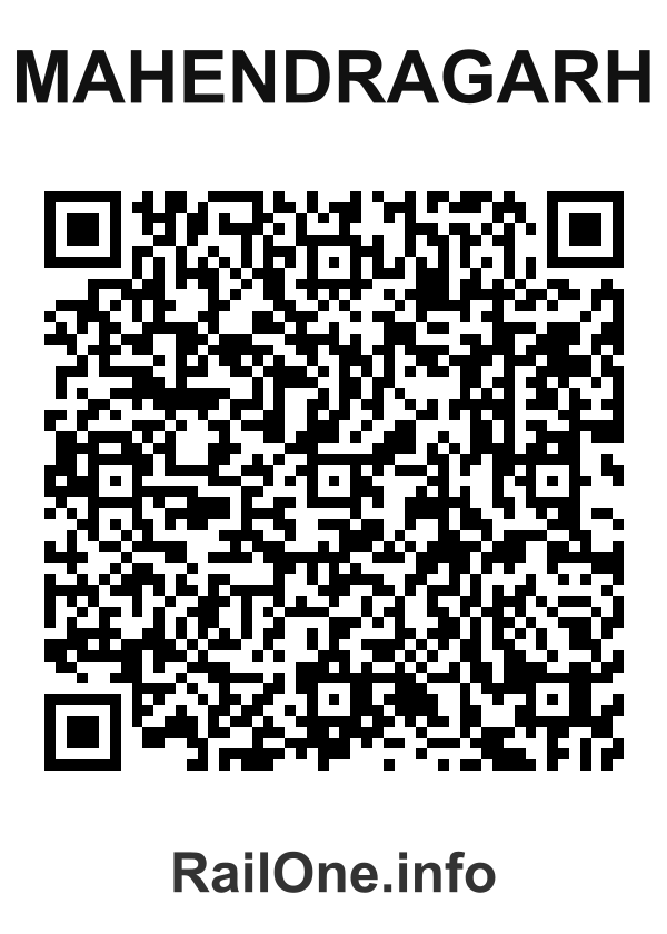 RailOne QR Code for Mahendragarh station