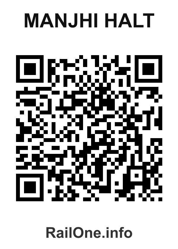 RailOne QR Code for Manjhi Halt station