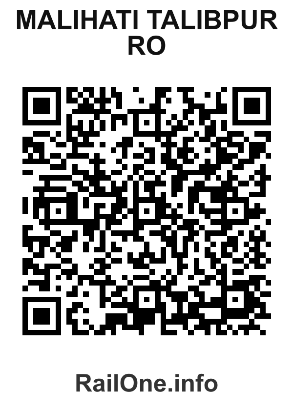 RailOne QR Code for Malihati Talibpur Ro station