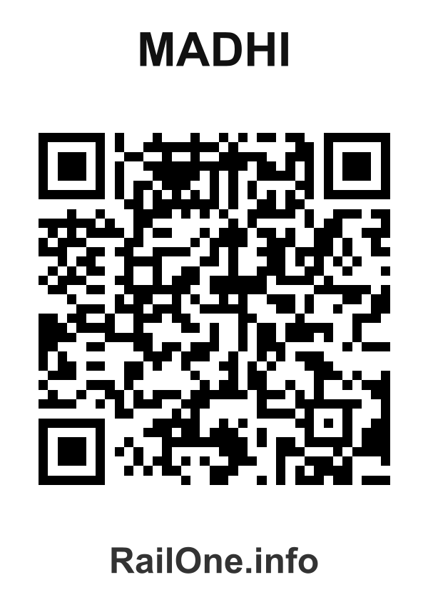 RailOne QR Code for Madhi station