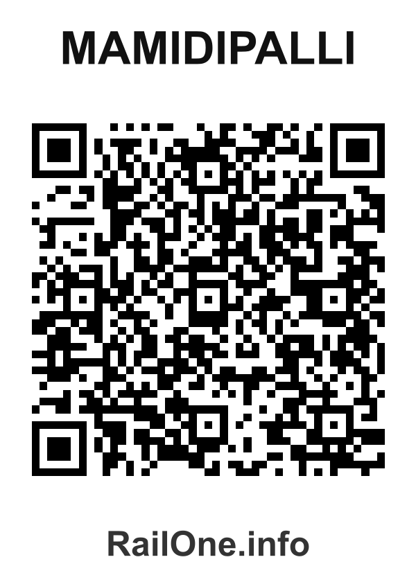 RailOne QR Code for Mamidipalli station