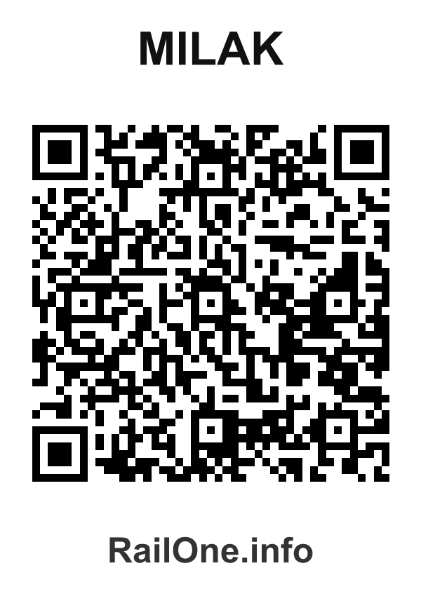 RailOne QR Code for Milak station