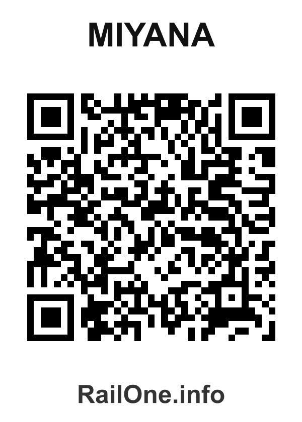 RailOne QR Code for Miyana station