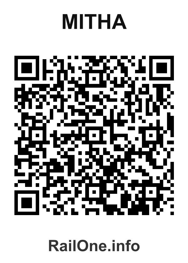 RailOne QR Code for Mitha station