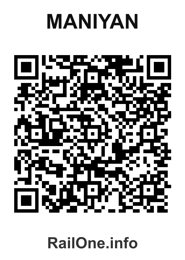 RailOne QR Code for Maniyan station