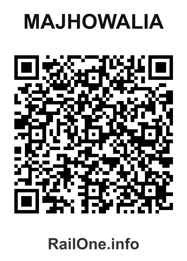 RailOne QR Code for Majhowalia station