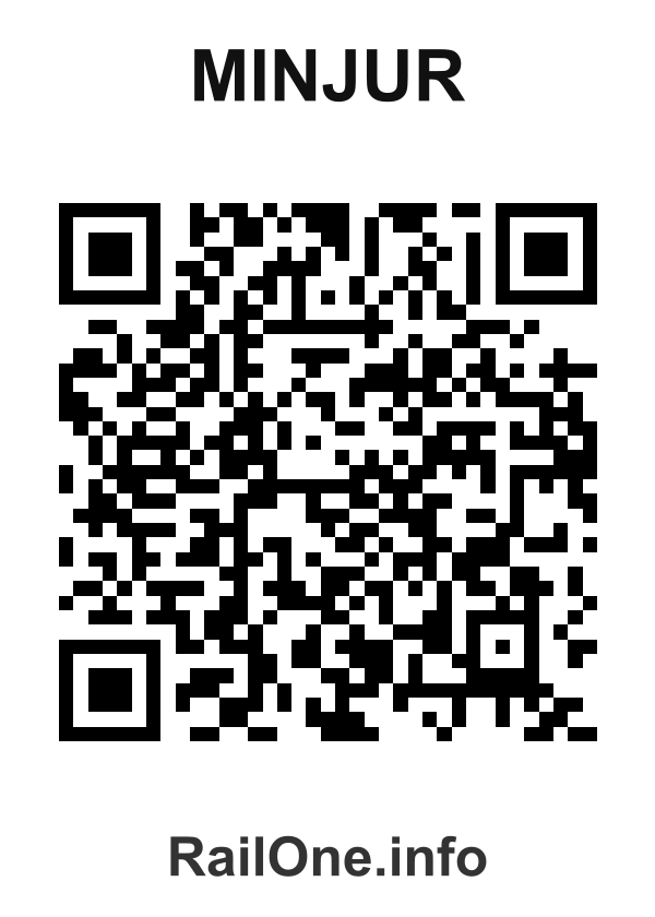 RailOne QR Code for Minjur station