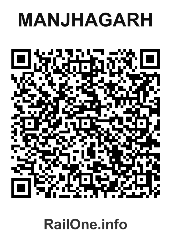 RailOne QR Code for Manjhagarh station