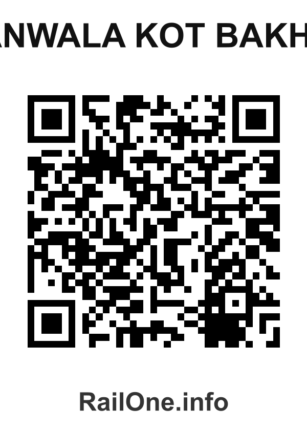 RailOne QR Code for Manwala Kot Bakhtu station