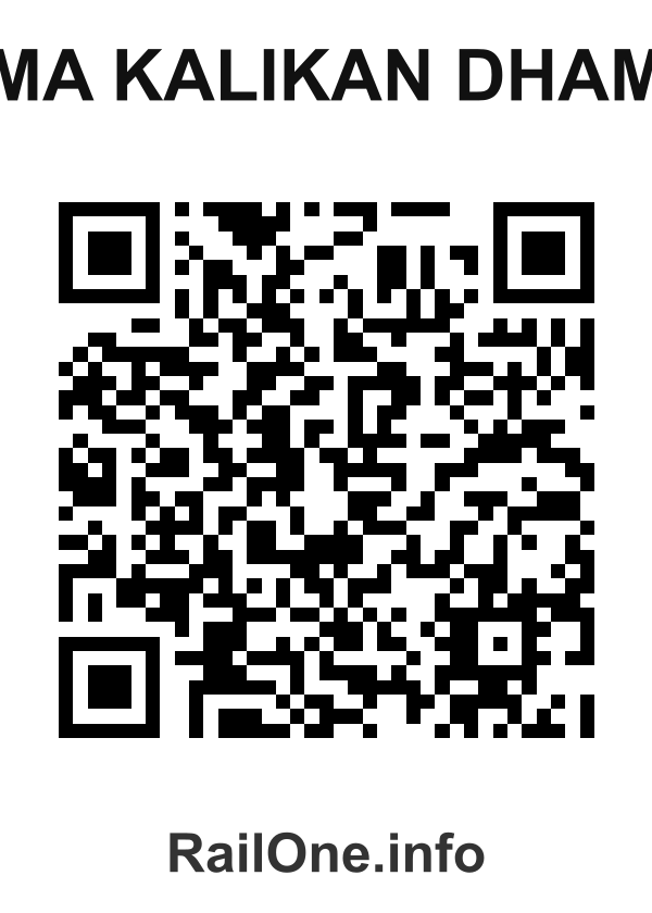 RailOne QR Code for Ma Kalikan Dham station