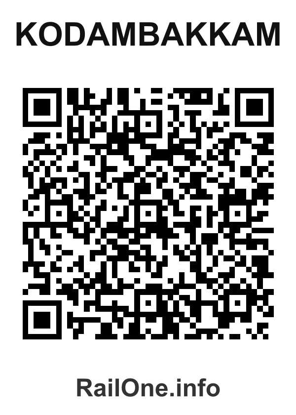 RailOne QR Code for Kodambakkam station