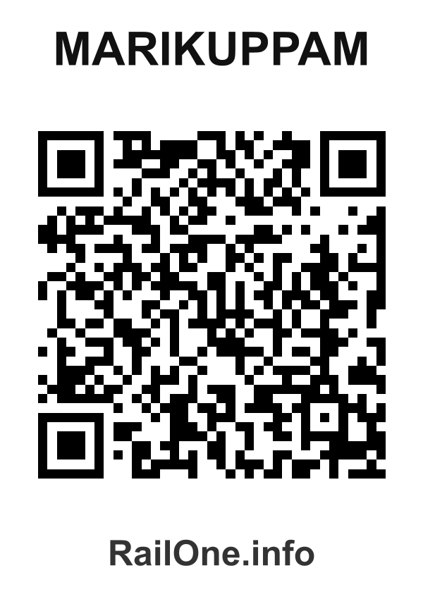 RailOne QR Code for Marikuppam station