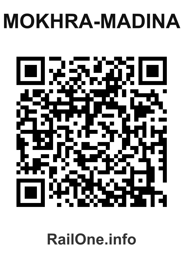 RailOne QR Code for Mokhra-madina station