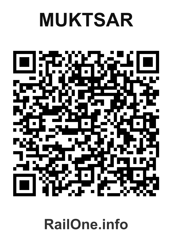 RailOne QR Code for Muktsar station