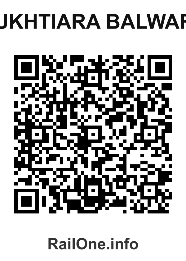 RailOne QR Code for Mukhtiara Balwara station