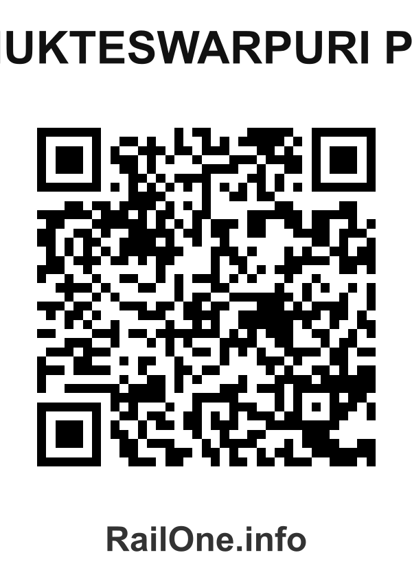 RailOne QR Code for Mukteswarpuri Ph station