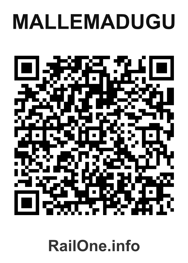 RailOne QR Code for Mallemadugu station