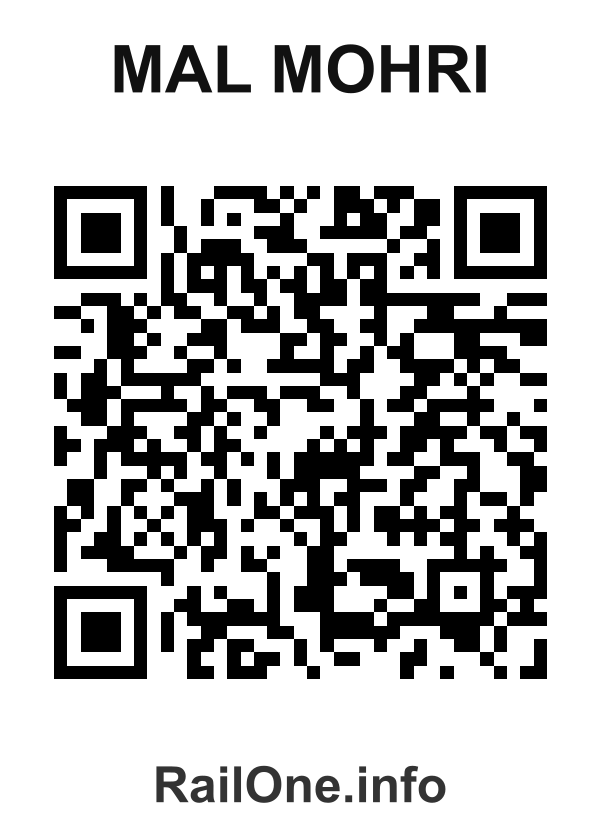 RailOne QR Code for Mal Mohri station
