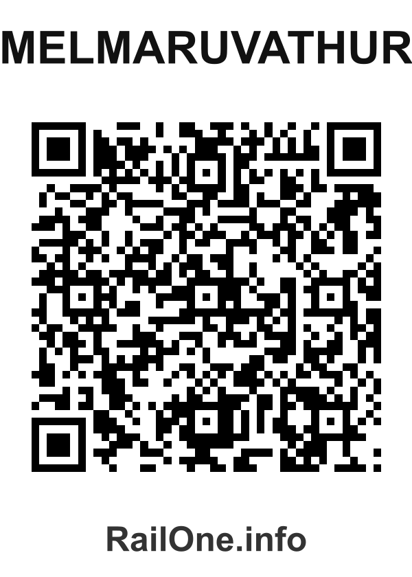RailOne QR Code for Melmaruvathur station